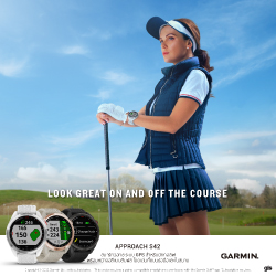 ใหม่ Garmin Approach S42 สมาร์ทวอทช์สำหรับนักกอล์ฟ