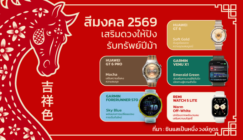 สีมงคลเสริมดวงให้ปัง รับทรัพย์ปีม้า 2569